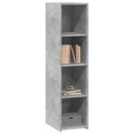 vidaXL Buffet gris béton 30x41x124 cm bois d'ingénierie