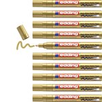 Marqueur Peinture Brillante 750 Or Pointe Ronde 2-4 mm x 10 EDDING