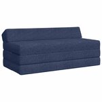 vidaXL Canapé-lit pliable Bleu 120 x 60 x 49 cm Tissu
