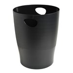 Corbeille-à-papier Ecobin Ecoblack 15L - Noir x 8 EXACOMPTA
