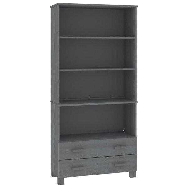vidaXL Buffet HAMAR Bois massif de pin Gris foncé