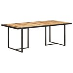 vidaXL Table à manger 200 cm Bois de manguier brut