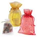 Pochon organdi rouge 9 x 9 cm (lot de 25)