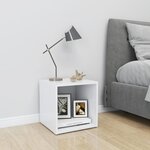 vidaXL Meuble TV Blanc 37x35x37 cm Bois d’ingénierie
