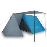 vidaXL Tente de camping 3 personnes bleu imperméable