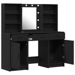 vidaXL Ensemble de Coiffeuse 3 Pièces Chêne noir 50 x 41 x 135 cm