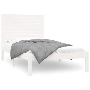 vidaXL Cadre de lit sans matelas blanc 90x200 cm bois massif
