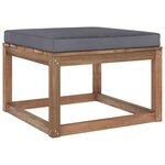 Vidaxl salon palette de jardin 3pièces avec coussins bois de pin imprégné