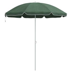 vidaXL Parasol de plage Vert 161 x 193 cm Polyester