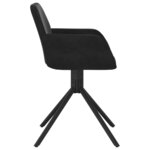 vidaXL Chaises pivotantes à manger lot de 2 Noir Velours