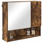 vidaXL Armoire Miroir Chêne fumé 59 x 17 x 55 cm Bois d'ingénierie