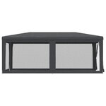 vidaXL Tente de fête avec 6 parois latérales en maille Anthracite 3x6m