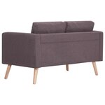 vidaXL Ensemble de canapé 2 Pièces tissu taupe