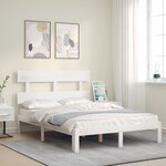 vidaXL Cadre de lit sans matelas blanc 120x200 cm bois de pin massif