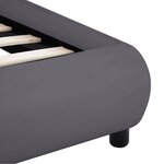 vidaXL Cadre de lit avec LED sans matelas Gris Similicuir 180x200 cm
