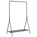 vidaXL Porte-vêtements Noir Métal Moyen Rangement Porte-vêtements
