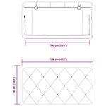 vidaXL Coussin de tête de lit rose 100 cm velours
