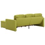 vidaXL Canapé-lit modulaire 3 places Vert Tissu