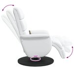 vidaXL Fauteuil de massage inclinable Blanc 71 x 98 x 106 cm Faux cuir