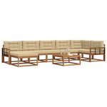vidaXL Ensemble de canapés d'extérieur 8 Pièces Naturel et Beige