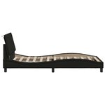 vidaXL Cadre de lit sans matelas noir 100x200 cm tissu