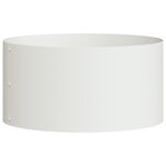 vidaXL Grand Pot Métal Blanc Blanc Métal Grand Jardinières