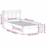 vidaXL Cadre de lit Blanc Bois massif en pin