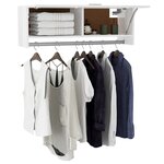 vidaXL Garde-robe Blanc brillant 100x32 5x35 cm Aggloméré