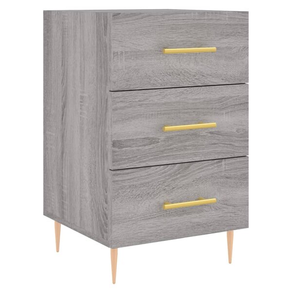 vidaXL Table de chevet sonoma gris 40x40x66 cm bois d'ingénierie