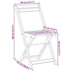 vidaXL Chaises de bistrot d'extérieur 8 Pièces Naturel 40 x 53 x 80 cm