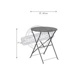 Table ronde en acier 60 cm cuba