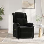 vidaXL Fauteuil électrique de massage Noir Velours