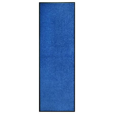 vidaXL Paillasson lavable Bleu 60x180 cm