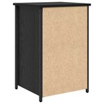 vidaXL Ensemble de tables de nuit en chêne noir Chêne noir Bois d'ingénierie