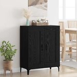 vidaXL Buffet Chêne noir 69 5 x 34 x 90 cm Bois d'ingénierie