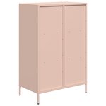vidaXL Buffet haut rose 68x39x103 5 cm acier