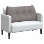 vidaXL Coussin de Dos Taupe 100 x 24 x 50 cm tissu