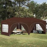 vidaXL Tente de fête pop-up 575 x 288 x 245 cm Marron Tissu Oxford