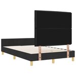 vidaXL Cadre de lit noir 120x190 cm en tissu