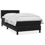 vidaXL Sommier à lattes de lit avec matelas noir 80x220 cm velours
