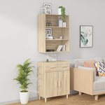 vidaXL Buffet haut Chêne sonoma Bois d'ingénierie