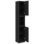 vidaXL Cabinet de salle de bain Chêne noir 32 x 34 x 188 5 cm