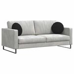 vidaXL Coussins de siège 2 Pièces Noir Ø40 x 13 cm tissu