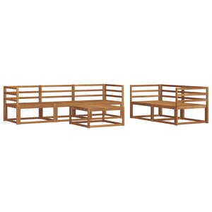 vidaXL Ensemble de canapés d'extérieur 6 Pièces Naturel