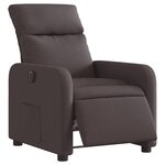 vidaXL Fauteuil inclinable électrique Marron foncé Tissu