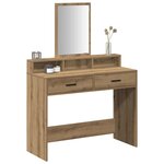 vidaXL Table de Toilette avec tiroir Chêne artisanal 100 x 41 x 140 cm
