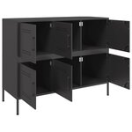 vidaXL Buffet noir 100 5x39x79 cm acier