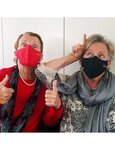 2 masques lavables rouge antimicrobien  (m / femme)
