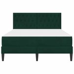 vidaXL Cadre de lit avec matelas Vert foncé 160 x 200 cm Velours