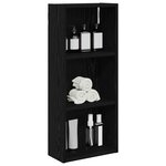 vidaXL Armoire murale de salle de bain Chêne Noir 30 x 14 x 70 cm